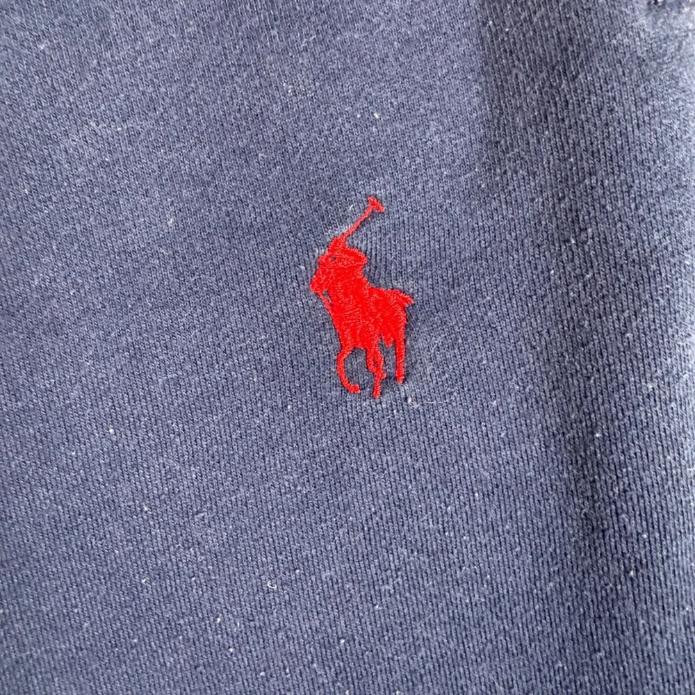 Polo Ralph Lauren Kids Navy Blue Fleece Sweatpants Size Medium Red Pony Logo